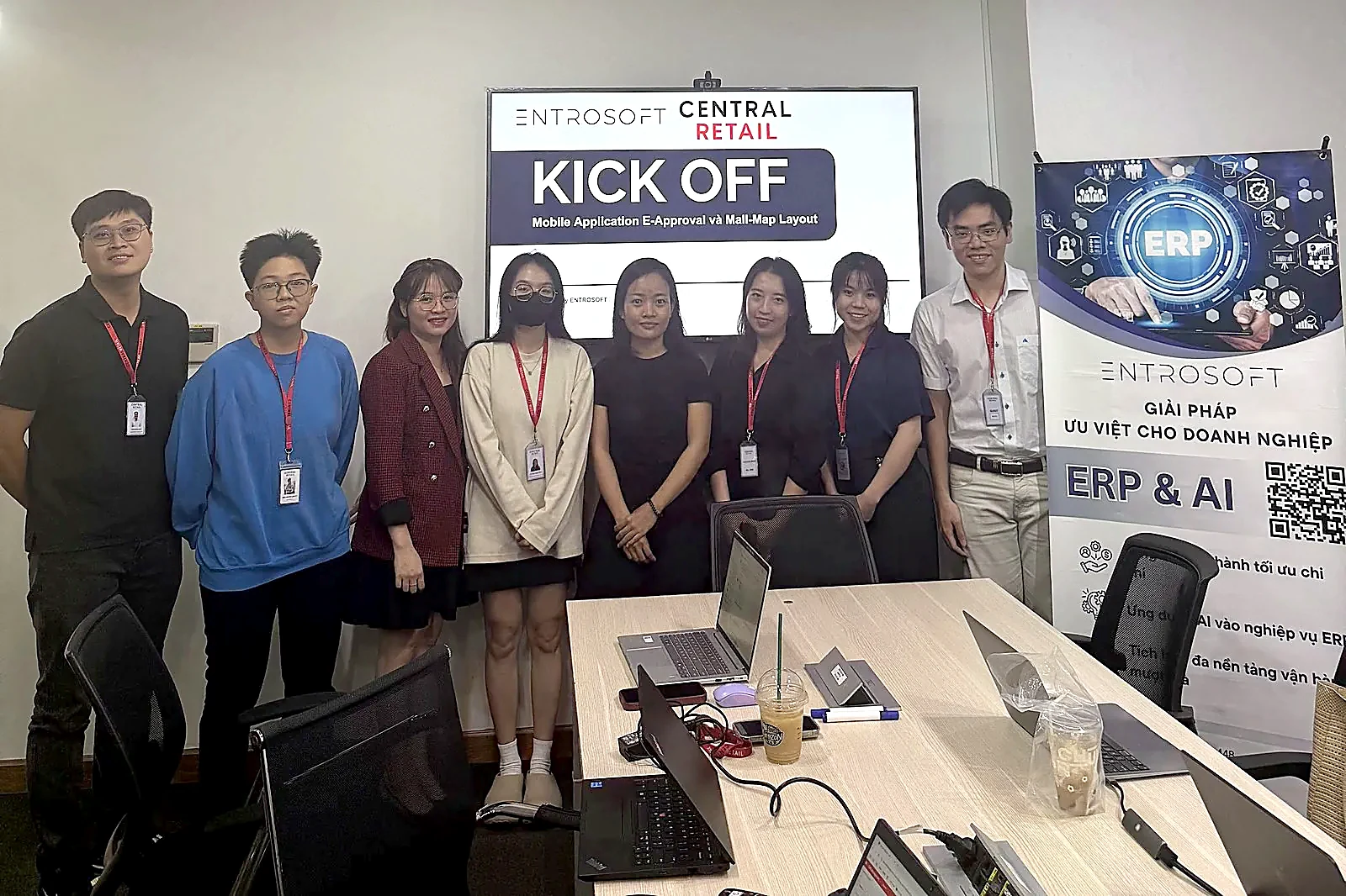 Lễ kick-off dự án Ứng dụng di động Quản lý hợp đồng & Leasing Shopping Mall giữa ENTROSOFT và Central Retail Việt Nam