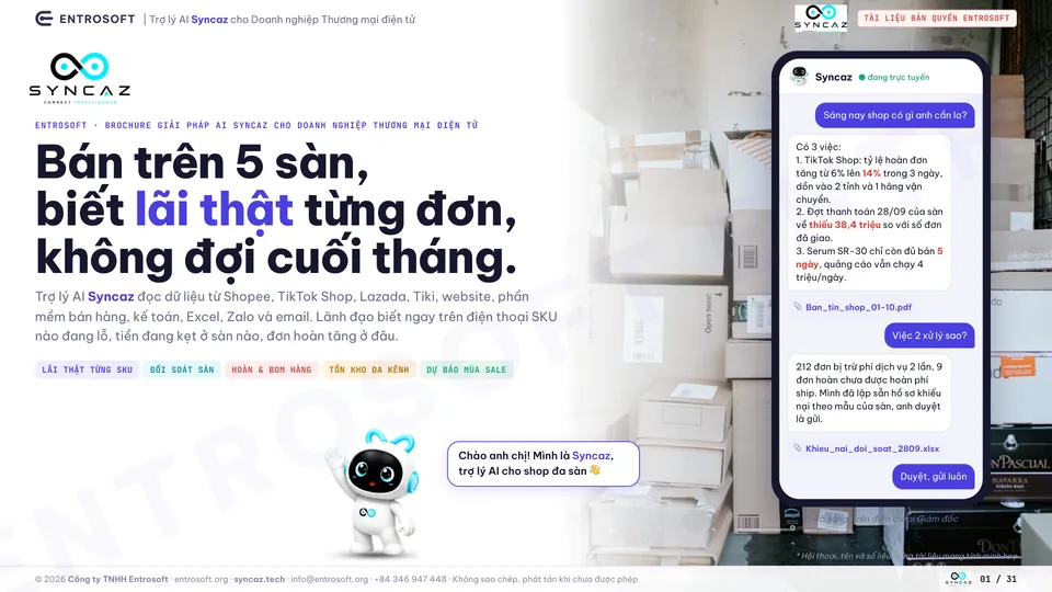 Brochure ENTROSOFT – Thương mại điện tử