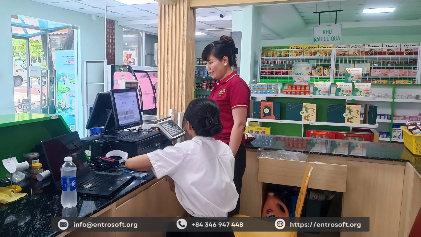 Đội ngũ Entrosoft và Canteen Bệnh viện 175 trong ngày go-live hệ thống POS